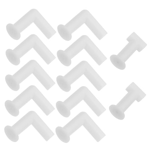 SOLUSTRE 12 Stück Regalverbindungsteile Geländerverbinder Rohrverbinder Rohrbefestigungsverbindung Schienenverbinder Endkappe Für Handlauf Handlaufverlängerungsverbinder Beige Plastik von SOLUSTRE