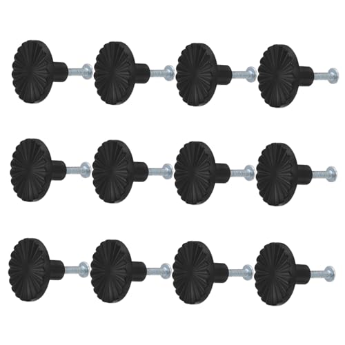 SOLUSTRE 12 Stück Schwarze Küchenschrankgriffe aus Zinklegierung in gebürstetem Schwarz Ergonomisch Geformte Schubladenknöpfe Vielseitig für Badezimmer Kleiderschrank Kommode und SOLUSTRE 12 Stück Schwarze Küchenschrankgriffe aus Zinklegierung in gebürstetem Schwarz Ergonomisch Geformte Schubladenknöpfe Vielseitig für Badezimmer Kleiderschrank Kommode und von SOLUSTRE