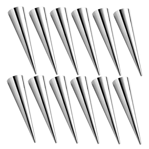 SOLUSTRE 12 Stück Teiliges Gebäckform aus Edelstahl Antihaftbeschichtete Sahnerollen Backform Hitzebeständige Croissant Kegelformen für Gleichmäßige Professionelle Blätterteigrollen SOLUSTRE 12 Stück Teiliges Gebäckform aus Edelstahl Antihaftbeschichtete Sahnerollen Backform Hitzebeständige Croissant Kegelformen für Gleichmäßige Professionelle Blätterteigrollen von SOLUSTRE