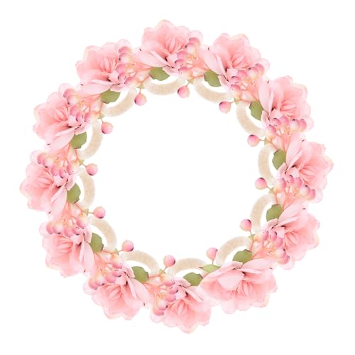 SOLUSTRE 12 Stück Teiliges Künstliche Blumen Serviettenringe mit Beeren Wiederverwendbare Blumige Serviettenhalter für Hochzeiten Bankette und Große Feiern Realistische Tischdekoration von SOLUSTRE