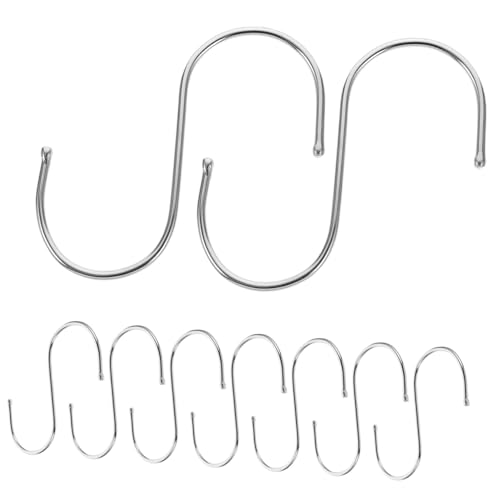SOLUSTRE 12 Stück Teiliges Metall S Haken aus Stabilem Vielseitige S Förmige Hängehaken für Kleidung Taschen Küche und Bad Robust und Formbeständig zum Organisieren und Aufhängen von von SOLUSTRE