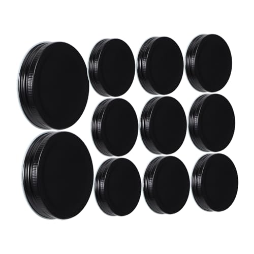 SOLUSTRE 12 Stück Teiliges Schraubdeckel aus Weißblech Langlebige Einmachglas Ersatzdeckel mit Rillen für Einfache Handhabung Rostfrei und Praktisch für Einmachgläser und Haltbarmachung von SOLUSTRE