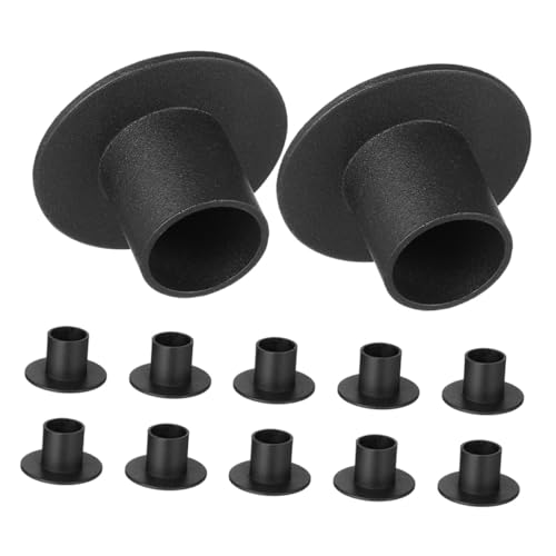 SOLUSTRE 12 Stück Teiliges Schwarzes Kerzenhalter Metall Retro-Metall-kerzenständer für Weihnachts Festtagsdekoration Eleganter Säulenkerzenhalter für Esstisch Kamin und Romantische SOLUSTRE 12 Stück Teiliges Schwarzes Kerzenhalter Metall Retro-Metall-kerzenständer für Weihnachts Festtagsdekoration Eleganter Säulenkerzenhalter für Esstisch Kamin und Romantische von SOLUSTRE