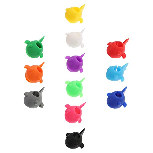 SOLUSTRE 12 Stück Weinglasmarkierer Dekorative Silikon Weinglas Charms Farben zur Identifikation von Weingläsern bei Partys für Zuhause von SOLUSTRE