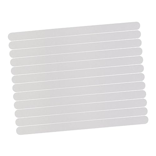SOLUSTRE 12stücke -Aufkleber Für Badewanne Und Dusche Weiß rutschfeste Streifen Für Treppen Trittstufen Leitern Rampen Gerüste Etc Einfach Anzuwendendes Permanentklebeband Mit von SOLUSTRE