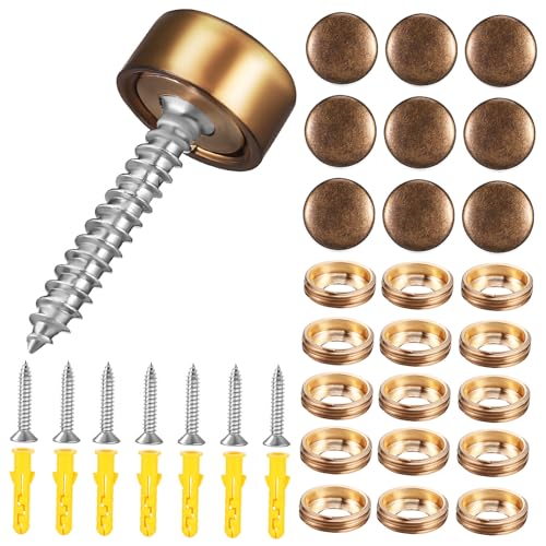 SOLUSTRE 16 Sätze Teiliges Messing-deko Schrauben Vintage-abdeckkappen Selbstschneidende Spiegelbefestigungen Robuste Kupferkonstruktion Vielseitig für Möbel Bastelprojekte Stilvolle Optik SOLUSTRE 16 Sätze Teiliges Messing-deko Schrauben Vintage-abdeckkappen Selbstschneidende Spiegelbefestigungen Robuste Kupferkonstruktion Vielseitig für Möbel Bastelprojekte Stilvolle Optik von SOLUSTRE