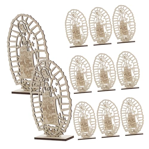 SOLUSTRE 16 Stück Teiliges Holz Wasch Tisch Mittelstück Religiöse Taufe Tischdekoration Shower Feier Katholisch Robust Elegant von SOLUSTRE