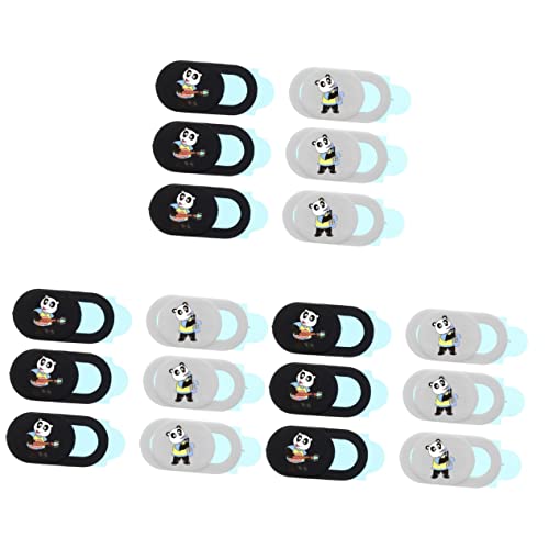 SOLUSTRE 18 Stück Tablet Laptop Web Your Sticker Sichtschutz Computer Für Kamera Cartoon-Abdeckungen Webcam Panda -Muster Anti-Peeping-Deckelabdeckung Zum Schutz von SOLUSTRE