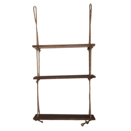 SOLUSTRE 1Satz Wandregal aus Holz Vintage Wandregal für Schlafzimmer und Wohnzimmer zur Aufbewahrung von Pflanzen Bildern und Büchern von SOLUSTRE