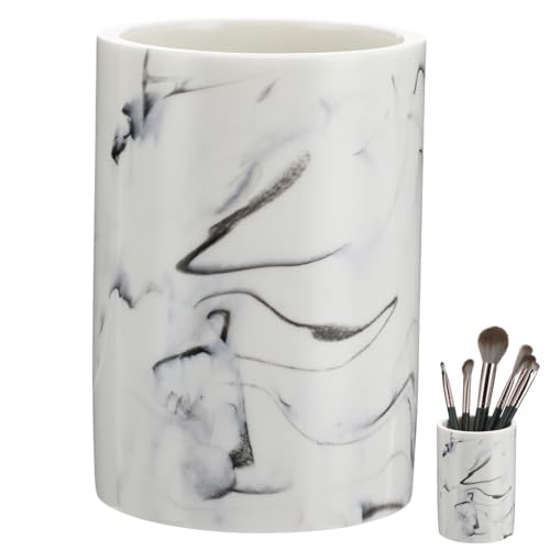 SOLUSTRE 1Stück Marmorierter Zahnbürstenbecher Eleganter Gurgelbecher für Badezimmer Kompakt Leicht zu Reinigen aus Hochwertigem Material für Zuhause oder Hotels von SOLUSTRE
