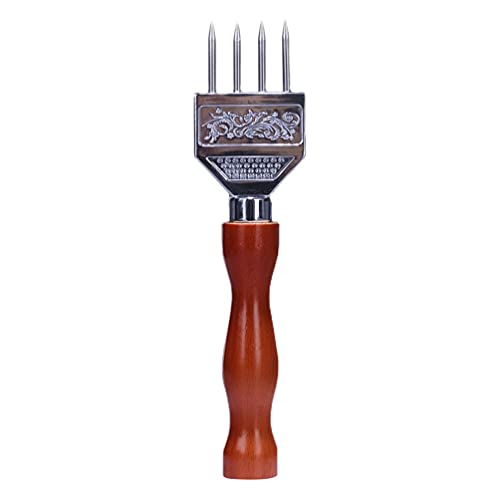 SOLUSTRE Ice Pick Edelstahl mit Holzgriff Japanischen Stil Brecher 4- Spike Hacker für Bartender Bars Home Küche Werkzeug von SOLUSTRE