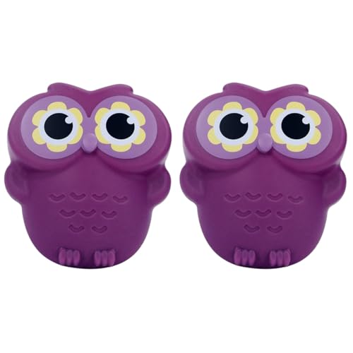 SOLUSTRE 2 STK Eulen-Handschuhe Küchenhelfer Topflappen Für Die Küche Kochen Topflappenhandschuhe Aus Silikon Silikonhandschuhe Und Topflappen Anti-rutsch Grill Geschirr Violett Kieselgel von SOLUSTRE