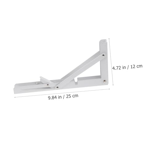SOLUSTRE 2 STÜCK Faltbare Dreieck Regalhalter Robuste Wandkonsole aus Platzsparend für DIY Tisch Bank Büro und Zuhause Weiß von SOLUSTRE