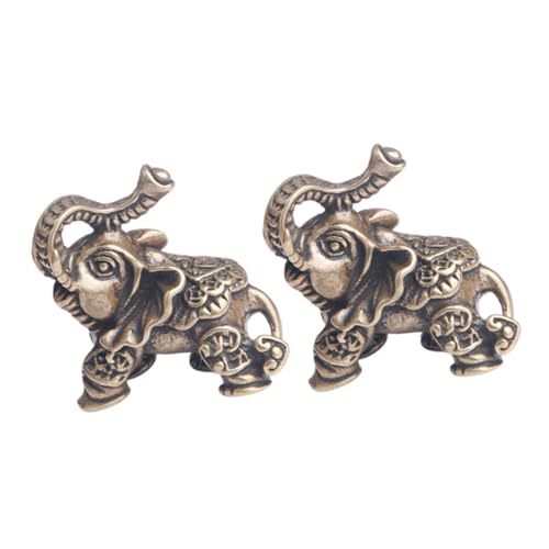 SOLUSTRE 2 STÜCK Messing Deko Vintage Stil Kreative Tischdekoration Robustes Messing Ornament für Schreibtisch Zuhause Büro Einzigartige Handwerkskunst von SOLUSTRE
