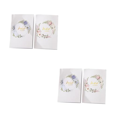SOLUSTRE 2 Sätze Hochzeitsgelübde Für Gelübde Notizbücher Für Hochzeitstag Hochzeitsfeier Zubehör Für Zeremonie Und Brautdusche 2 Stück * 2 SOLUSTRE 2 Sätze Hochzeitsgelübde Für Gelübde Notizbücher Für Hochzeitstag Hochzeitsfeier Zubehör Für Zeremonie Und Brautdusche 2 Stück * 2 von SOLUSTRE