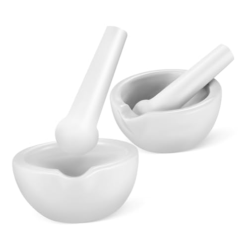 SOLUSTRE 2 Sätze Porzellan Schale und Stößel Kleine Langlebige Mahl Gewürzschüsseln mit Ausguss zum Zerkleinern von Gewürzen und Kräutern für Küche Labor und Pharmazie SOLUSTRE 2 Sätze Porzellan Schale und Stößel Kleine Langlebige Mahl Gewürzschüsseln mit Ausguss zum Zerkleinern von Gewürzen und Kräutern für Küche Labor und Pharmazie von SOLUSTRE