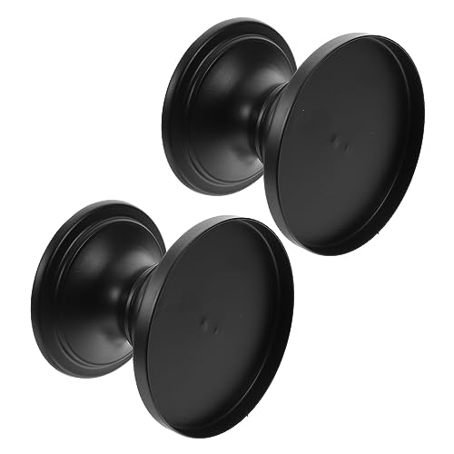 SOLUSTRE 2 Stck. Schwarze Metall Kerzenhalter Stilvolle Tischdekoration für Stumpenkerzen für Hochzeiten Partys und Romantische Abende Wohnaccessoires für Verschiedene Einrichtungsstile von SOLUSTRE
