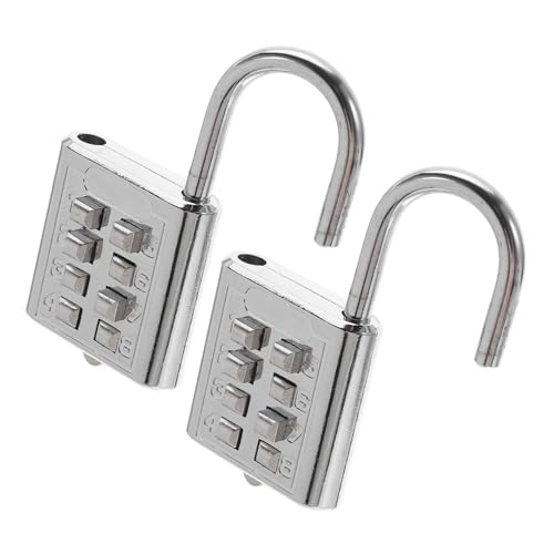 SOLUSTRE 2 Stück 8-Tasten-Zahlenschloss Blindfreundliches Schlüsselloses Vorhängeschloss mit Rückstellbarer Kombination Braille-Tasten für Gepäck Rucksack Schließfächer SOLUSTRE 2 Stück 8-Tasten-Zahlenschloss Blindfreundliches Schlüsselloses Vorhängeschloss mit Rückstellbarer Kombination Braille-Tasten für Gepäck Rucksack Schließfächer von SOLUSTRE