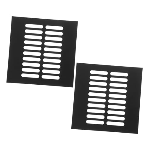 SOLUSTRE 2 Stück Aluminium Lüftungsgitter für Schränke Rechteckige Ventilationsabdeckung für Schuhschränke und Kleiderschränke Korrosionsbeständig Schwarz SOLUSTRE 2 Stück Aluminium Lüftungsgitter für Schränke Rechteckige Ventilationsabdeckung für Schuhschränke und Kleiderschränke Korrosionsbeständig Schwarz von SOLUSTRE