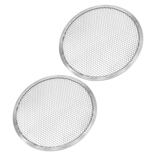 SOLUSTRE 2 Stück Aluminium Pizza Backblech Netz Perforiertes Pizzablech für Ofen und Grill Leicht zu Reinigen Sicher und Gesund für Knusprigen Teig und Einfache Handhabung SOLUSTRE 2 Stück Aluminium Pizza Backblech Netz Perforiertes Pizzablech für Ofen und Grill Leicht zu Reinigen Sicher und Gesund für Knusprigen Teig und Einfache Handhabung von SOLUSTRE