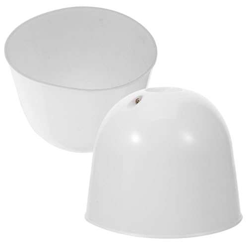 SOLUSTRE 2 Stück Ceiling Fan Bottom Canopy Staubschutz Kunststoff Langlebig Schmutzabweisend Einfach zu Reinigen Zubehör für Deckenventilator Wiederverwendbar von SOLUSTRE