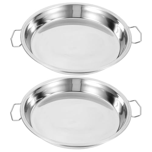 SOLUSTRE 2 Stück Dämpfplatte mit Griffen Hochtemperaturbeständige Küchenplatte für Nudelgerichte Reis und Rutschfestes Design für Sicheres Kochen von SOLUSTRE