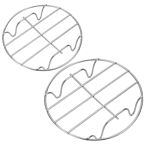 SOLUSTRE 2 Stück Dampfgareinsatz Multifunktional Dämpfen Grillrost Topfständer Hitzebeständig Kühl und Eierhalter Küchenzubehör für Camping und Haushalt von SOLUSTRE