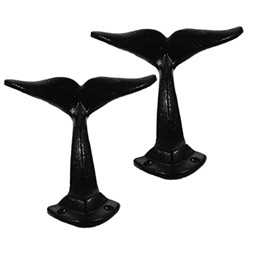SOLUSTRE 2 Stück Dekorative Wandhaken Walflosse aus Langlebigem Material Stabile Vintage Garderobenhaken für Kleidung Hüte Schals für Eingangsbereich Wohnzimmer Schlafzimmer von SOLUSTRE