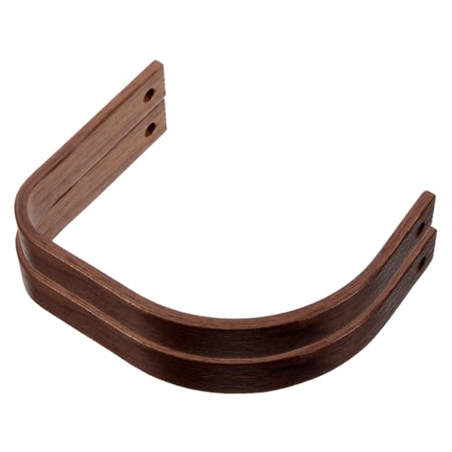 SOLUSTRE 2 Stück Ergonomischer Teekannen Griff aus Schwarzem Walnussholz Hitzebeständig Langlebig und Einfach Austauschbar Kompakter Retro Teekannen Ersatzgriff für Keramik und Glas von SOLUSTRE