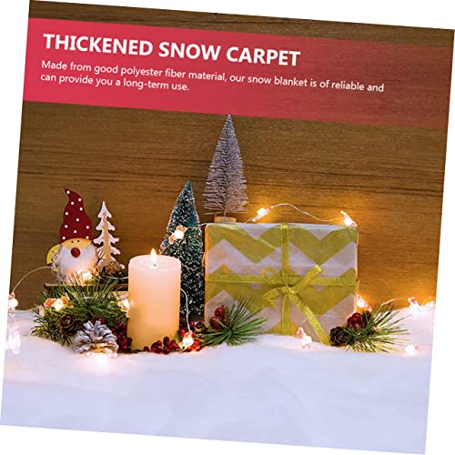 SOLUSTRE 2 Stück Festliche Künstliche Schneedecke Realistisch Flauschige Weihnachtsdeko Vielseitige DIY Schneedecken für Party und Winterdekoration Naturgetreue für Zuhause und Fotos von SOLUSTRE
