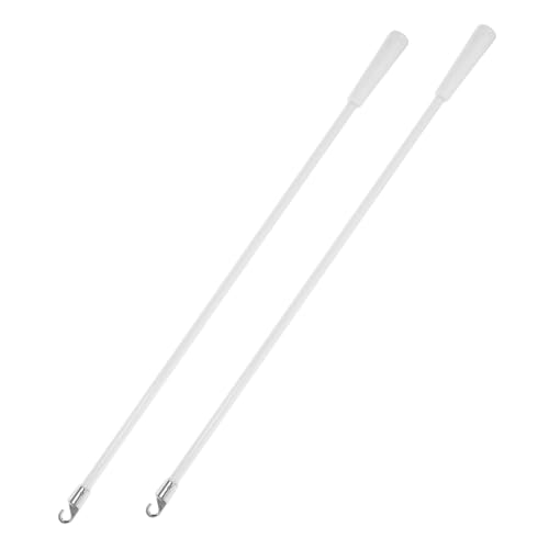 SOLUSTRE 2 Stück Fiberglas Gardinenstab mit Haken Langlebiger Jalousienöffner Einfach zu Bedienen Kompatibel mit Vertikalen Jalousien Stilvoll für Büro Wohnfenster Geeignet von SOLUSTRE