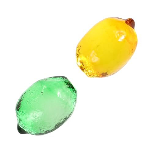 SOLUSTRE 2 Stück Glas Zitronen Deko Teiliges Feine Handarbeit Transparentes Glas Obstmodell Esszimmer Tisch Mitte Küchen Accessoire Wohnraumdekoration SOLUSTRE 2 Stück Glas Zitronen Deko Teiliges Feine Handarbeit Transparentes Glas Obstmodell Esszimmer Tisch Mitte Küchen Accessoire Wohnraumdekoration von SOLUSTRE
