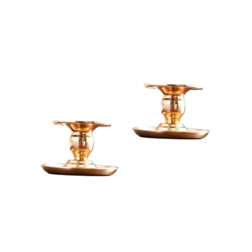 SOLUSTRE 2 Stück Goldene Elektroplattierte Aromatherapie Kerzenhalter Metall Duftkerzenbecher Eleganter Haushaltsschmuck Vintage Stil für Wohnzimmer Hochzeit Kerzenlicht Dekoration von SOLUSTRE