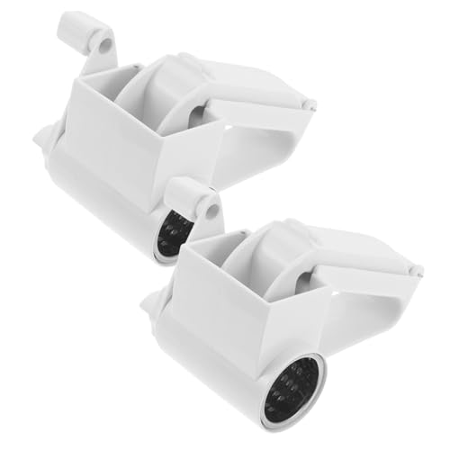 SOLUSTRE 2 Stück Handkurbel Käsereibe aus Edelstahl Kompakter Vielseitiger Käse Schokoladenreibe für Kleine Küchen Schnelles Einfaches Reiben mit Rotierendem Griff Leicht zu Reinigen Weiß von SOLUSTRE