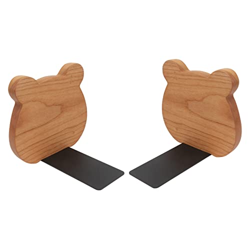 SOLUSTRE 2 Stück Holz Buchstützen mit Niedlichem Cartoon Bär Design Stabile Buchhalter für Büro und Bibliothek Kreative Dekorative Buchends im Süßen Bärenstil SOLUSTRE 2 Stück Holz Buchstützen mit Niedlichem Cartoon Bär Design Stabile Buchhalter für Büro und Bibliothek Kreative Dekorative Buchends im Süßen Bärenstil von SOLUSTRE