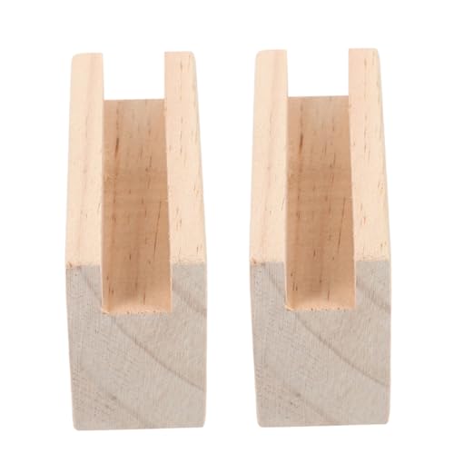 SOLUSTRE 2 Stück Holz Möbel Erhöhungen Tischbein und Bettfuß Riser Stabiler Holzblock für Möbel zum Anheben von Sofa Tisch und Stuhl für Stauraum von SOLUSTRE