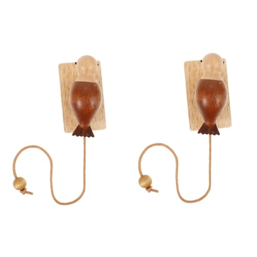SOLUSTRE 2 Stück Holz Türklingel mit Niedlichem Specht Design Dekorativer Türklopfer für Zuhause Kreatives zu Installieren und Langlebig von SOLUSTRE