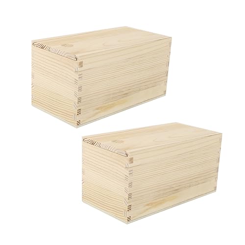 SOLUSTRE 2 Stück Holzschiebeboxen Multifunktionale Aufbewahrungsbehälter mit Deckel für und Ordnung im Zuhause für Feiertage und Besondere Anlässe SOLUSTRE 2 Stück Holzschiebeboxen Multifunktionale Aufbewahrungsbehälter mit Deckel für und Ordnung im Zuhause für Feiertage und Besondere Anlässe von SOLUSTRE