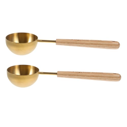 SOLUSTRE 2 Stück Kaffee Milchpulver Messlöffel Messung Espresso -Löffel Kaffee messen lange Messlöffel Kaffeelöffel Esslöffel Messlöffel Holz Golden SOLUSTRE 2 Stück Kaffee Milchpulver Messlöffel Messung Espresso -Löffel Kaffee messen lange Messlöffel Kaffeelöffel Esslöffel Messlöffel Holz Golden von SOLUSTRE