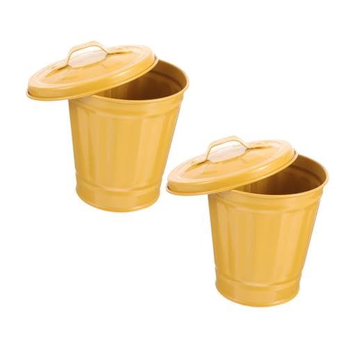 SOLUSTRE 2 Stück Kleiner Desktop mülleimer mit Deckel Metall Abfallbehälter für Wohnzimmer Büro und Schlafzimmer Kompakter Tisch müllkorb aus Stahl Praktische Aufbewahrungsbox für SOLUSTRE 2 Stück Kleiner Desktop mülleimer mit Deckel Metall Abfallbehälter für Wohnzimmer Büro und Schlafzimmer Kompakter Tisch müllkorb aus Stahl Praktische Aufbewahrungsbox für von SOLUSTRE