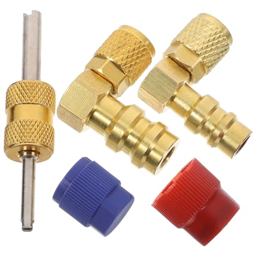 SOLUSTRE 2 Stück Klimaanlagen Adapter Kit für Teiliges Niederdruckanschlüssen für Umrüstung von Kühlsystemen und Einfache Handhabung von SOLUSTRE