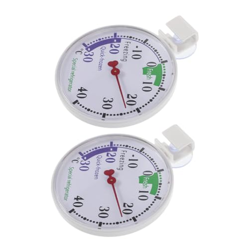 SOLUSTRE 2 Stück Kühlschrank Gefrierschrankthermometer Präzise Temperaturanzeige Kompakt und Portabel Geeignet für Haushalt Supermarkt und Medizinlagerung Robustes Design für von SOLUSTRE