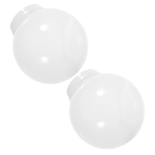 SOLUSTRE 2 Stück Kugellampenschirm Ersatz Teilig Rund Gewinde Outdoor Leuchtenschirm Lichtschutzschirm Decken und Wandleuchte Ersatzschirm von SOLUSTRE