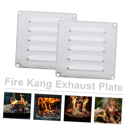 SOLUSTRE 2 Stück Lüftungsgitter Ventilationsplatte für Grill Feuerstelle Ofen Optimierte Luftzirkulation Effiziente Verbrennung Robust Langlebig von SOLUSTRE