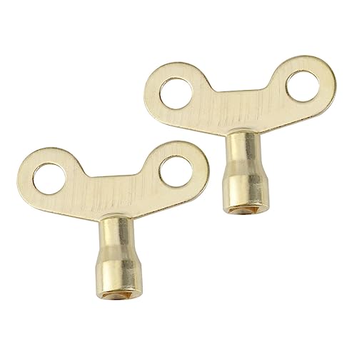 SOLUSTRE 2 Stück Metall Wasserhahnschlüssel Radiator Key für Heizkörper und Wasserhähne Robustes Metall Werkzeug Einfach zu Bedienen für Outdoor Wasserhähne und Heizkörperventile von SOLUSTRE