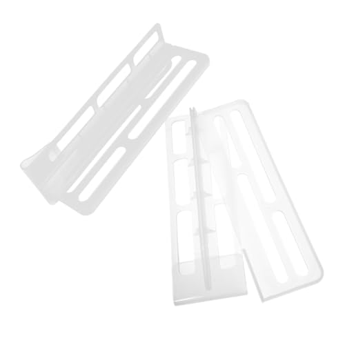SOLUSTRE 2 Stück Multifunktionaler Kühlschrank Organizer Teilig Transparent Trennwand Verstellbar Passend für Diverse Kühlschrankgrößen Einfache Montage ohne Werkzeug Langlebiger Fridge von SOLUSTRE
