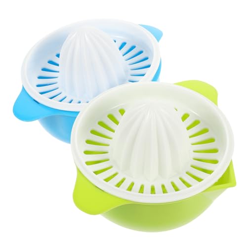 SOLUSTRE 2 Stück Praktischer Manueller Fruchtentsafter Teilig Orangenpresse mit Flüssigkeitsausgießer Einfach zu Reinigen und Vielseitig für Zitrusfrüchte Wie Orange Zufällige Farbe von SOLUSTRE