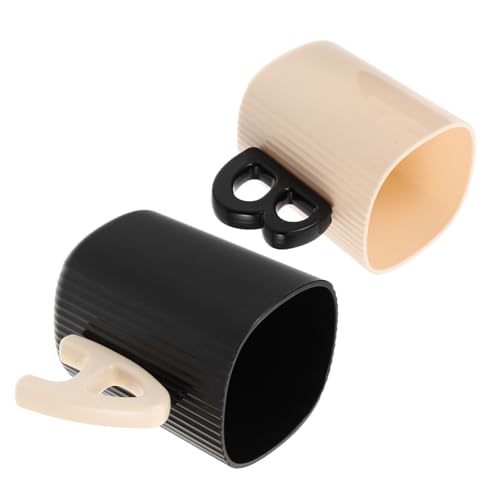 SOLUSTRE 2stücke Zahnbürstenbecher Wiederverwendbare Kunststoff Mundwasserbecher Tragbar Für Reisen Wohnheim Und Badezimmer von SOLUSTRE