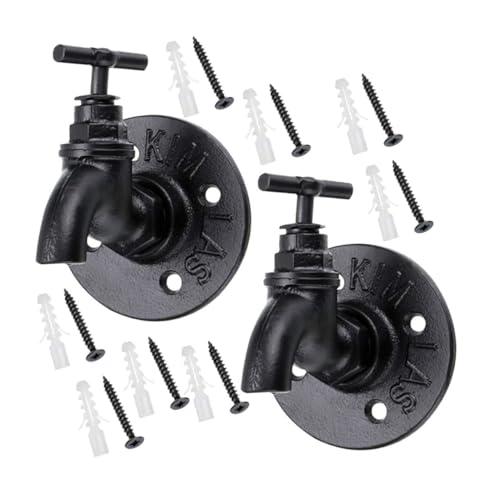 SOLUSTRE 2 Stück Retro Stil Aufbewahrungshaken Wasserhahn Förmige Wandhaken aus Robustem Material Vielseitige Vintage Garderobenhaken für Kleidung Handtücher Hüte Küche und Bad Schwarz SOLUSTRE 2 Stück Retro Stil Aufbewahrungshaken Wasserhahn Förmige Wandhaken aus Robustem Material Vielseitige Vintage Garderobenhaken für Kleidung Handtücher Hüte Küche und Bad Schwarz von SOLUSTRE