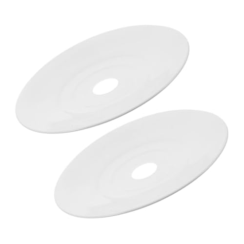 SOLUSTRE 2 Stück Runde LED Lampenschirme Blendfreie Deckenleuchten Abdeckungen aus Lackiertem Gleichmäßige Lichtstreuung Moderner Minimalistischer Lampenschirm für Kronleuchter von SOLUSTRE